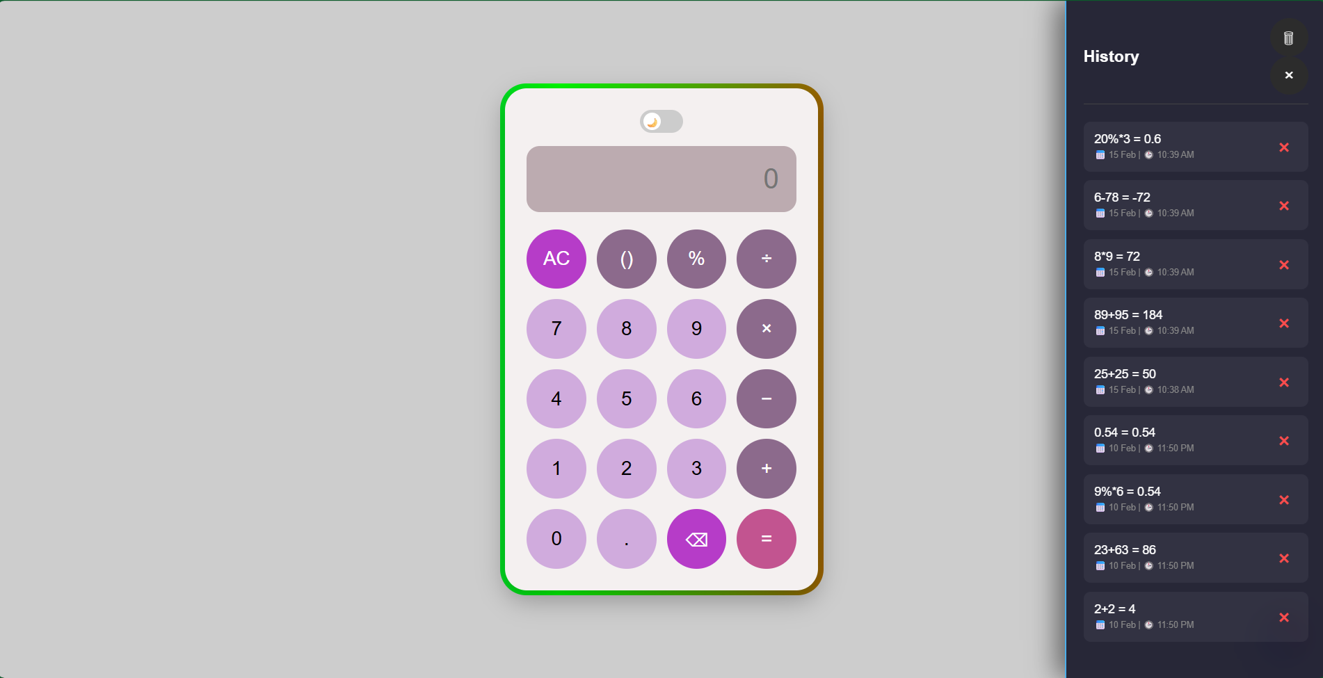 Calculator UI 3